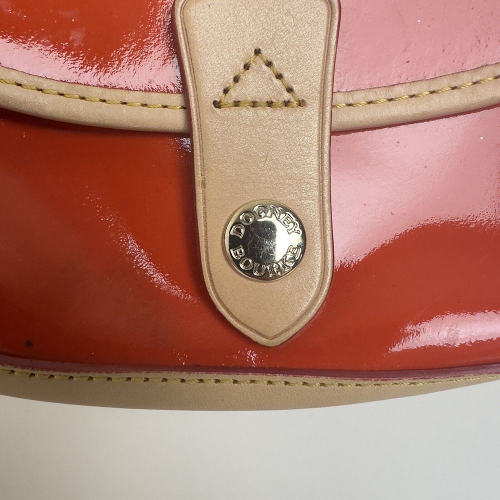 Dooney & Bourke Red and Tan Leather Crossbody Bag - Picture 2 of 9